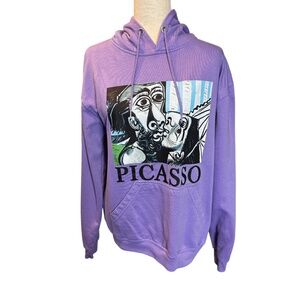 FRESHLY PAINTED "The Kiss" Picasso hoodie Size Medium EUC